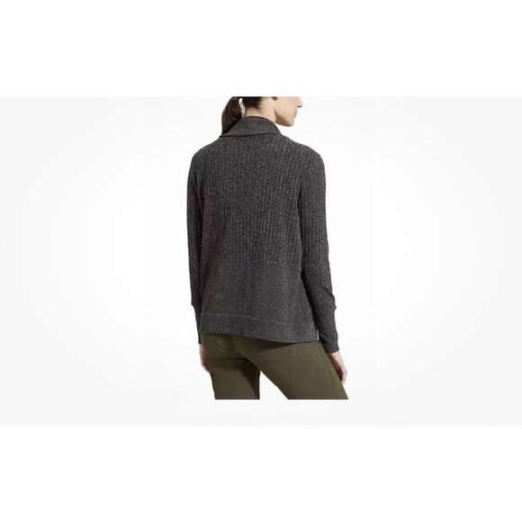 Athleta Wrap Cardigan Open Sweater Gray Soft Ribbed Jacket Knit Size XXS - Picture 2 of 12